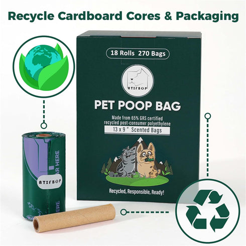 Dog Poop Bags Rolls, Extra Thick Leak-proof Waste Bags, 600 Bags in 40 Refill Rolls