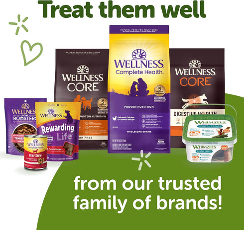WHIMZEES Wellness Daily Brushzees Dog Dental Treats, Natural Chews, Extra Small Size Stick (28 Count)
