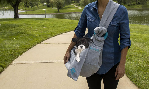 Sherpa Sling Hands-Free Wearable Pet Carrier - Gray, One Size