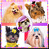 100pcs Dog Hair Bows, Bulk Cute Puppy Pet Small Dog Hair Bows with Rubber Bands, Mix Handmade Flower Puff Ball Rhinestone Pearls Dog Bows, Yorkie Dog Bows for Dog Hair Grooming Accessories