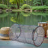 TOMETURE 25cm 3pcs Foldable Fishing Trap Net with Nylon Mesh, Diameter, Portable Crab and Shrimp Catch Cage