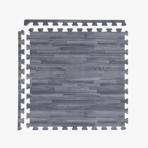 3/8 5/8 Inch IncStores Premium Soft Wood Print Foam Flooring Tiles | Interlocking Foam Tiles for Home, Gym, Training