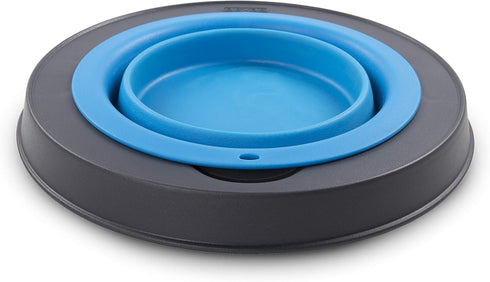 Dexas Pets Single Elevated Pet Feeder, 4 Cup Capacity, Pro Blue