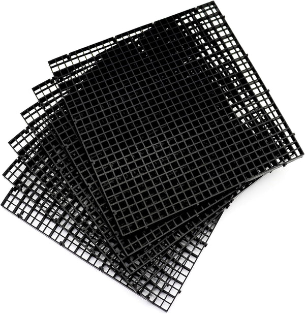 ALEGI Plastic Egg Crate Aquarium Fish Tank Divider, 6pcs Black