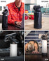 MFMS22 MagicMount 22 oz 12H 24H 22oz, Scosche Flask Stainless Steel Water Bottle with MagSafe Phone Mount Stand, Hot
