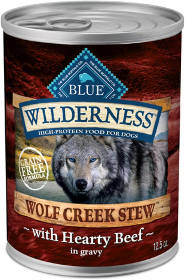 Blue Buffalo Wilderness Wolf Creek Stew Wet Dog Food, High-Protein & Grain-Free,