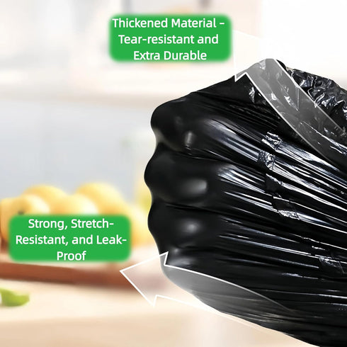 200 Count (200) Black Small T-Shirt Trash Bags with Handles,Perfect for Dogs&Cats Poop Bags,Car Trash Bags