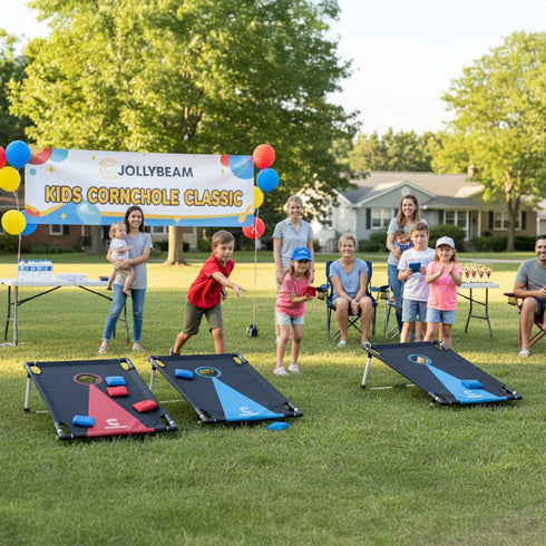 JOLLYBEAM 2026 Set 3FT 2FT 300D 8 Upgraded Cornhole Board for Kids Adults, x All Weather Corn Hole Game, Portable