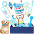 11 Pcs Dog Birthday Toy Set - Puppy Birthday Cake, Squeaky Toys, Plush Toy, Rope Toys, Gift Box (Blue)