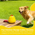 LuciPaw Interactive Dog Toy Ball - Squeaky Treat Dispenser, Pull Handle & Wobble Puzzle, Durable Natural Rubber Chicken