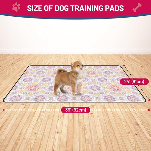 24x36 (Pack 2) Washable Dog Pee Pads - Absorbent Reusable Puppy Training Pads, Waterproof Leak - Proof & Non - Slip
