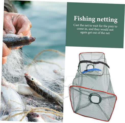 3pcs Portable Folding Crab Trap Collapsible Lobster and Crawfish Fishing Net for Outdoor Use for Catching Shrimp Fish