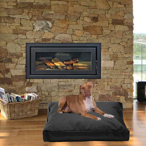 Replacement Dog Bed Cover, Heavy Duty Waterproof Removable 30" L x 20" W x 4" H Reusable Dog Bed Covers with Zipper -