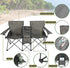 ROHUMTY YILI Double Folding Camping Chairs, Portable Camping Chairs w/Removable Umbrella Mini Table Cooler Bag, Outdoor