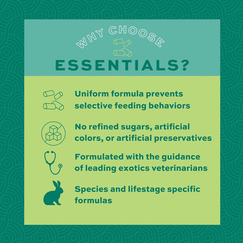 Oxbow Essentials Adult Rabbit Food - All Natural Pellets - Veterinarian Recommended - 5 lb.