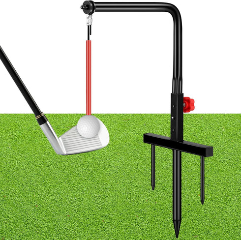 Poen 1 Set Golf Swing Trainer with 3 Height Indoor Practice Simulator Accessories for Golf Swing Training