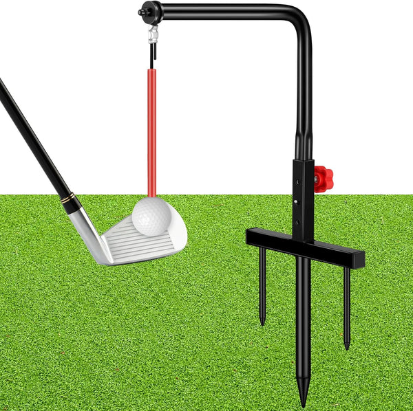 Poen 1 Set Golf Swing Trainer with 3 Height Indoor Practice Simulator Accessories for Golf Swing Training