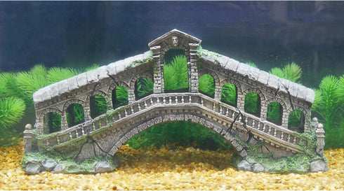 Penn-Plax Rialto Bridge Aquarium Decor, Medium Size 18.5" L x 4.75" W x 9.0" H