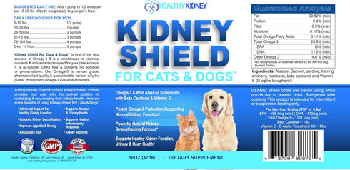 Kidney Support Supplement for Dogs and Cats, Canine Feline Renal Health, Detox, Urinary Track Cleansing, Improve Kidney
