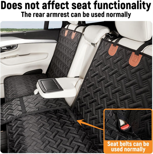 YJGF Dog Car Seat Cover for Back Seat Truck,Truck Back Seat Pet Cover for Dogs,Waterproof Scratchproof Rear Bench Seat