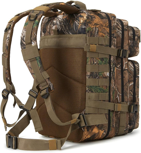 QT&QY 45L Military Tactical Backpack, Molle Army Assault Pack, 3 Day Bug Out Bag Hiking Trekking Rucksack