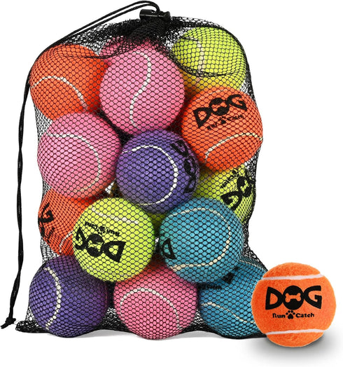INSUM Squeaky Dog Balls - Squeaky Tennis Balls for Dogs, Multicolor |