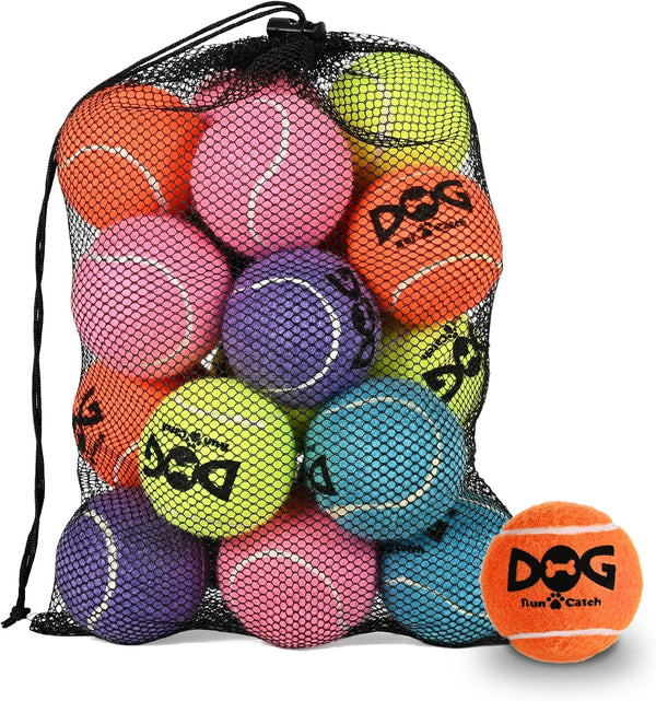 INSUM Squeaky Dog Balls - Squeaky Tennis Balls for Dogs, Multicolor |
