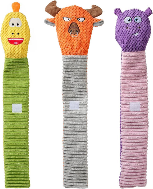 Sedioso Dog Toy Pack for Large Dogs, (3-Pack) Stuffless Squeaky Dog Toys for Aggressive Chewers
