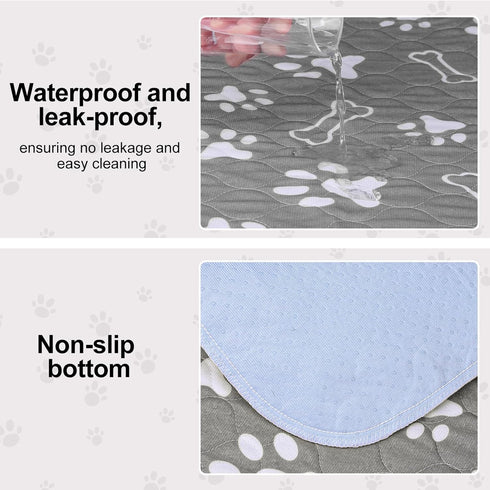 BEAUTYZOO 6 Pack Washable Pee Pads for Dogs, Reusable, Waterproof, Super Absorbent, Non-Slip Mats