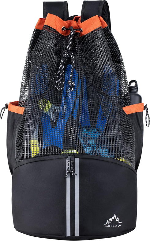 XL Mesh Backpack for Scuba Diving, Snorkeling Gear & Equipment, Holds Mask, Fins, Snorkel