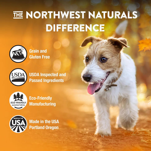 25 Oz Northwest Naturals Freeze-Dried Chicken Dog Food - Bite-Sized Nuggets - Grain-Free, High-Protein, Raw Diet
