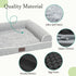 Orthopedic Dog Bed for Large Dogs - Waterproof Egg Crate Foam Pet Bed Mat with Removable Washable Cover, Non-Slip