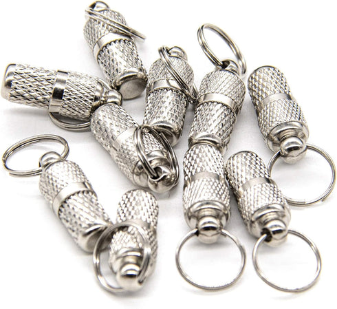 AUEAR Pet ID Tags, Stainless Steel Personalized Name Address Cell Phone Number Anti-Lost (10 Pack)