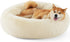 Bedsure Calming Dog Bed for Medium Dogs, Donut Washable Pet Bed, Anti-Slip Round Fluffy Faux Fur, Oat Milk
