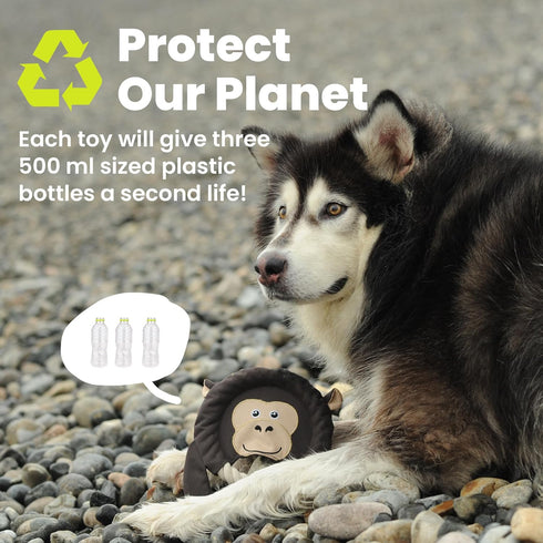 Flying Disc Tug-of-War Toy, Eco-Friendly Squeaker Toy for Medium and Large Dogs, 8.5" Diameter