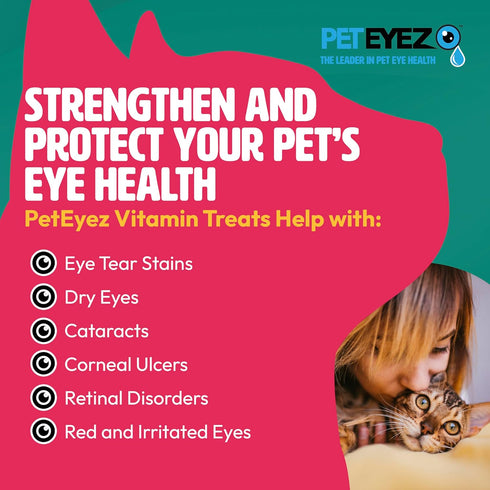 Pet Eyez Vitamin Treats for Cats, Tear Stain Remover, Eye Health Support, Lamb Flavor, 1oz