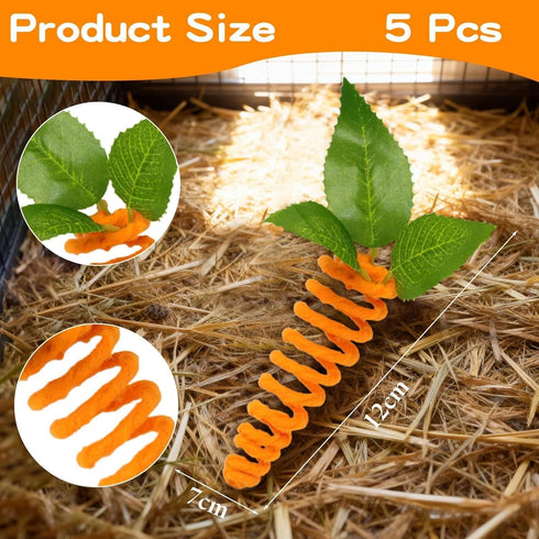 Hollima 5 Chinchilla Pcs Rabbit Forage Toys, Toys Enrichment for Boredom, Feed Game Slow Feeder, Snuffle Ball Treat