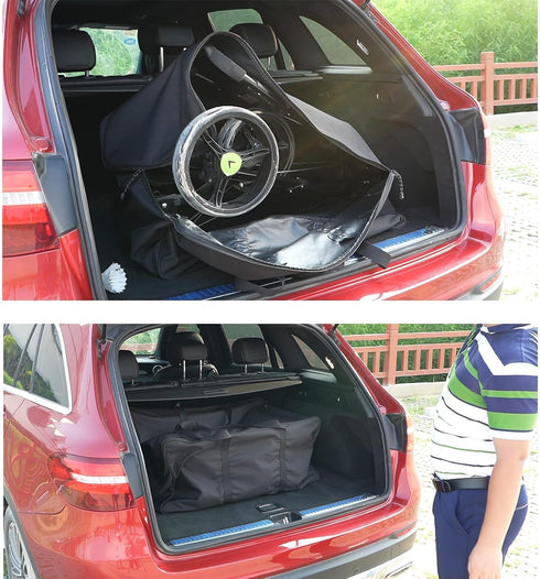 Golf Push Cart Bag, 3 Wheel Folding Carry Bag for Caddytek, Black Extra-Large Capacity Cover