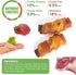 MON2SUN 5-7 Inch 15 Count 3 Inch 16 Count Triple Flavor Jerky Twist Sticks & Triple Flavor Chicken Wrapped Duck
