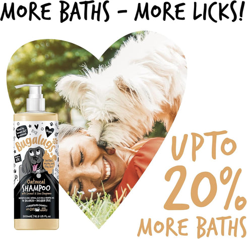 Oatmeal & Aloe Vera Dog Shampoo, Professional Vegan Pet Shampoo & Conditioner for Smelly Dogs