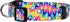 Native Pup Tie Dye Dog Collar, Paws and Bones Hippie Tiedye for Large Dogs