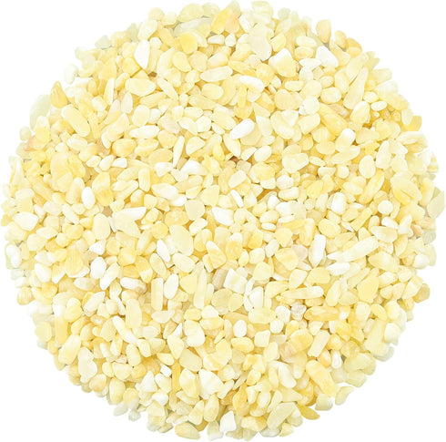 Yellow Jade 1lb Crystal Chips for Fish Tank Decorations, Aquarium Rocks, Gravel Filler, Candle Making Supplies