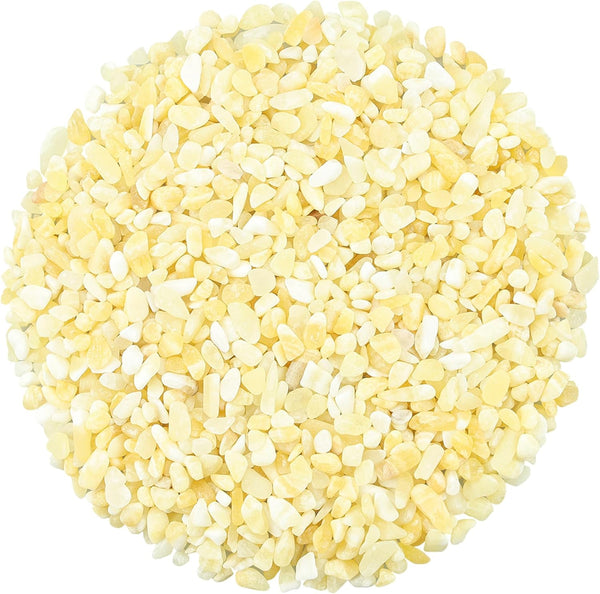 Yellow Jade 1lb Crystal Chips for Fish Tank Decorations, Aquarium Rocks, Gravel Filler, Candle Making Supplies
