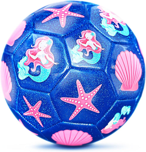 Size 3 Soccer Ball Glitter, Girls Soccer Ball Size 3, Beginners Sports Ball for Outdoors Recreation, Christmas Gifts