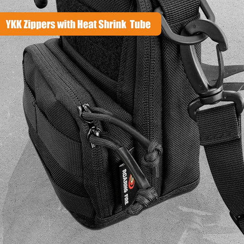Roaring Fire Tinder Tactical Molle Utility Pouch, EDC Tool Organizer with Removable Sling Strap for Hiking & Camping