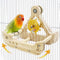 2 in1 Bird Perch Toy with Spinner Rattle Toys, Safe Cockatiel Toys