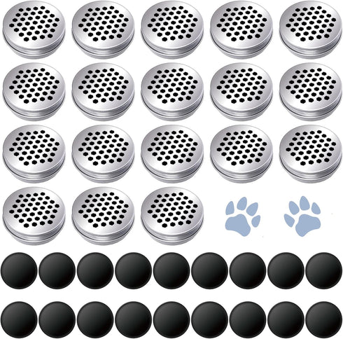 18 Pack Dog Scent Work Tins Training Kit - Magnetic Dots and Containers for Dogs Training with Metal Box
