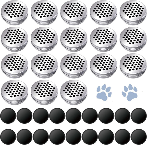 18 Pack Dog Scent Work Tins Training Kit - Magnetic Dots and Containers for Dogs Training with Metal Box