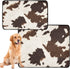 Haskirky Cow Print Washable Pee Pads for Dogs, 2 Pack Non-Slip Reusable Dog