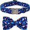 Lionheart Glory American Flag Dog Bow Collar, Heavy Duty Adjustable Patriotic Collar for Small Dogs